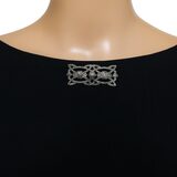 Art Deco Style Sterling Silver And Marcasite Brooch Openwork Geometric Motif 2in – Rare Vintage Item