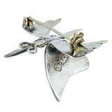 Abalone Butterfly Brooch Vintage Taxco Sterling Silver 3D Eagle #3 “FC” Mark