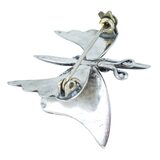 Abalone Butterfly Brooch Vintage Taxco Sterling Silver 3D Eagle #3 “FC” Mark