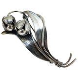Carl Ove Frydensberg 925S COF DENMARK Large Modernist Flower Bud Brooch 2 3/5” – Collectible vintage designer item