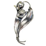 Carl Ove Frydensberg 925S COF DENMARK Large Modernist Flower Bud Brooch 2 3/5” – Collectible vintage designer item