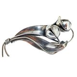 Carl Ove Frydensberg 925S COF DENMARK Large Modernist Flower Bud Brooch 2 3/5” – Collectible vintage designer item