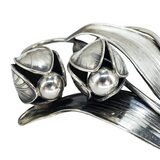 Carl Ove Frydensberg 925S COF DENMARK Large Modernist Flower Bud Brooch 2 3/5” – Collectible vintage designer item