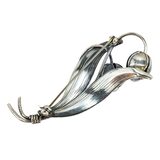 Carl Ove Frydensberg 925S COF DENMARK Large Modernist Flower Bud Brooch 2 3/5” – Collectible vintage designer item