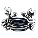 Vintage Sterling Silver Crab Brooch Pin Sculptural Modernist Coastal 1.5” 12.4g – Estate Find