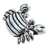 Vintage Sterling Silver Crab Brooch Pin Sculptural Modernist Coastal 1.5” 12.4g – Estate Find
