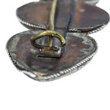 Vintage Persian Style Hand Painted Enamel Brooch 3 Section Cobalt Blue – Rare Vintage Item