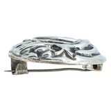 Vintage Mexico Silver Modernist Stylized Roadrunner Brooch Sculptural Relief 1.25” – Rare Vintage Item