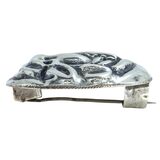 Vintage Mexico Silver Modernist Stylized Roadrunner Brooch Sculptural Relief 1.25” – Rare Vintage Item