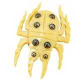 Vintage Art Deco Carved Celluloid Beetle Brooch Pin ca 1930-40s Novelty - 3 In – Rare collectible vintage item 