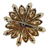 Vintage Pink Rhinestone Flower Brooch Lot Of 3 Mid Century Gold Tone 1–1.5” – Collectible vintage item