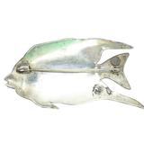 Vintage Blue Enamel Tropical Angel Fish Brooch Silver Plated – Vintage item