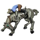 Vintage Horse Rider Equestrian Brooch In Pewter, Large 2.5" – Collectible Item - Estate find