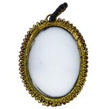 Vintage Signed Czechoslovakia White Molded Glass Cameo Pendant With Black Background – Rare collectible vintage item 
