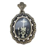 Antique Religious Gothic Photo Insert Pendant Brooch - 2 – Collectible vintage item