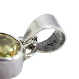 Large Yellow Quartz Artisan Pendant Necklace Bezel Set Open Back Statement – Studio made / small batch item  - Estate find