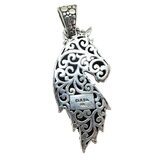 SARDA Sterling Silver Horse Head Pendant Ornate Filigree Equestrian 2.5" – Collectible designer item - retired