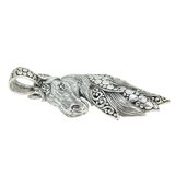SARDA Sterling Silver Horse Head Pendant Ornate Filigree Equestrian 2.5" – Collectible designer item - retired
