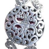 Sarda Carved Pink Rhodochrosite Horse Pendant Sterling Silver 925 Statement – Collectible Item - Estate find