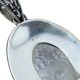 Samuel B. Sculptural Rock Crystal Buddha Sterling Silver Pendant Balinese Style – Collectible Item - Estate find
