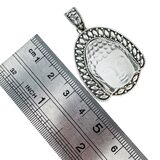 Samuel B. Sculptural Rock Crystal Buddha Sterling Silver Pendant Balinese Style – Collectible Item - Estate find