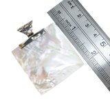 Samuel B. Large Mother of Pearl Sterling Silver Pendant 2” Artisan Bali Style – Estate Find