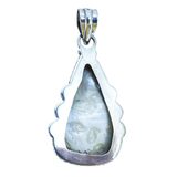 925 Vintage Artisan Sterling Silver Keshi Pearl Pendant 1.75” Organic Teardrop – OOAK - Unique one of a kind artisan item