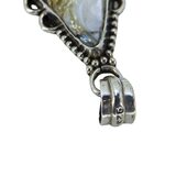 925 Vintage Artisan Sterling Silver Keshi Pearl Pendant 1.75” Organic Teardrop – OOAK - Unique one of a kind artisan item