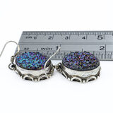 Artisan Sterlings Silver - Large Cabachons - Titanium Rainbow Druzy – OOAK - Unique one of a kind artisan item