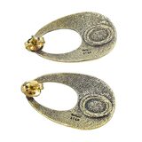 Vintage Wells Sterling  Earrings Textured Vermeil Australian Opal Oval Drop – Collectible vintage designer item