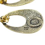 Vintage Wells Sterling  Earrings Textured Vermeil Australian Opal Oval Drop – Collectible vintage designer item