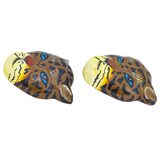 Vintage Gerda Lynggaard for Monies Hand-Painted Wooden Tiger Statement Earrings – Collectible vintage designer item