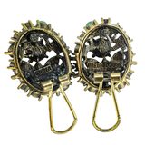 Heidi Daus Fantasy In Flight Whimsical Dragonfly Earrings In Peridot Green And Earthy Colors – Collectible designer item - retired
