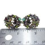 Heidi Daus Fantasy In Flight Whimsical Dragonfly Earrings In Peridot Green And Earthy Colors – Collectible designer item - retired