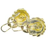 Heidi Daus Lion Hearted Rhinestone Door Knocker Pierced Earrings – Collectible designer item - retired