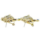 Heidi Daus Lion Hearted Rhinestone Door Knocker Pierced Earrings – Collectible designer item - retired