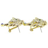Heidi Daus Lion Hearted Rhinestone Door Knocker Pierced Earrings – Collectible designer item - retired