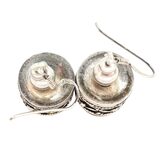 Boho Artisan Sterling Silver Dangle Earrings Ethnic Bench Made Beads Heavy Feel 14.1g – OOAK - Unique one of a kind artisan item