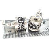 Boho Artisan Sterling Silver Dangle Earrings Ethnic Bench Made Beads Heavy Feel 14.1g – OOAK - Unique one of a kind artisan item