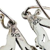 Samuel B. Sleeping Beauty Turquoise Sterling Silver Dangle Earrings Bali Artisan – Collectible designer item - retired