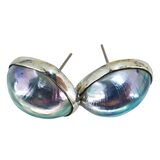 Vintage 1987 Mabe Pearl Stud Earrings In Sterling Silver Great Falls Metal Works GFMW – Rare Vintage Item