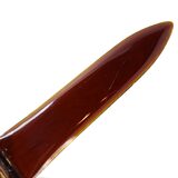 Vintage MCM Letter Opener Faux Dagger Celluloid Acetate w Tooled Leather Sheath – Rare collectible vintage item 