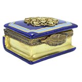 Vintage R.C. Limoges Judaica Shema Israel Book-Shaped Trinket Box – Hand Painted – Rare collectible vintage item 