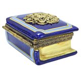 Vintage R.C. Limoges Judaica Shema Israel Book-Shaped Trinket Box – Hand Painted – Rare collectible vintage item 