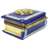 Vintage R.C. Limoges Judaica Shema Israel Book-Shaped Trinket Box – Hand Painted – Rare collectible vintage item 