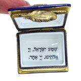 Vintage R.C. Limoges Judaica Shema Israel Book-Shaped Trinket Box – Hand Painted – Rare collectible vintage item 