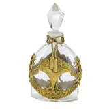 Antique French Ormolu Mounted Crystal Perfume Bottle Belle Époque Manganese Glow Stopper – Rare collectible vintage item 