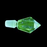 Antique French Ormolu Mounted Crystal Perfume Bottle Belle Époque Manganese Glow Stopper – Rare collectible vintage item 