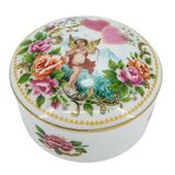 Royal Yarmouth Romeo & Juliet Porcelain Music Box Hearts Cherub 1986 – Collectible vintage item