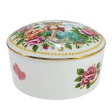 Royal Yarmouth Romeo & Juliet Porcelain Music Box Hearts Cherub 1986 – Collectible vintage item